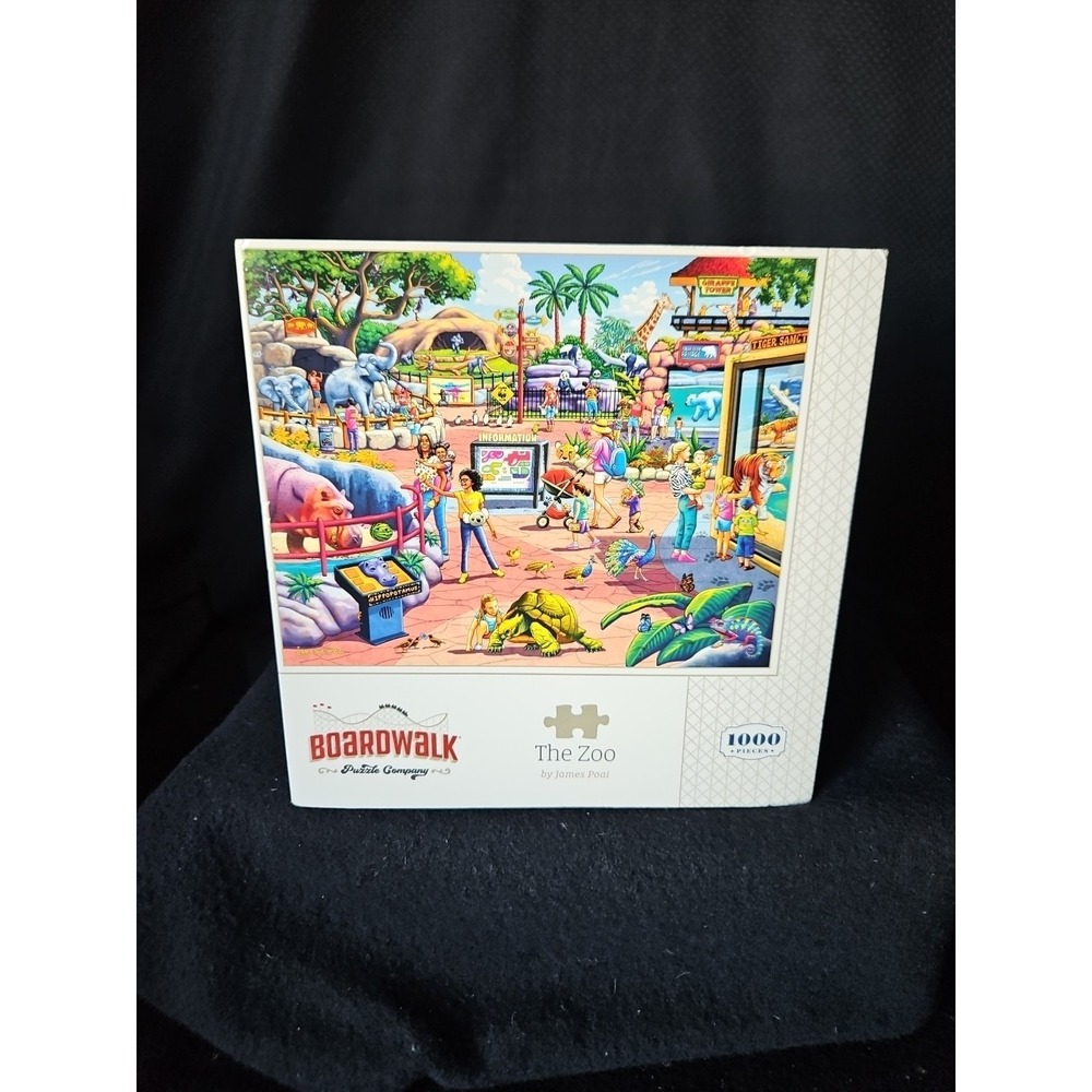 Boardwalk jigsaw puzzle;  The Zoo by James Poai;  1000‎ pcs